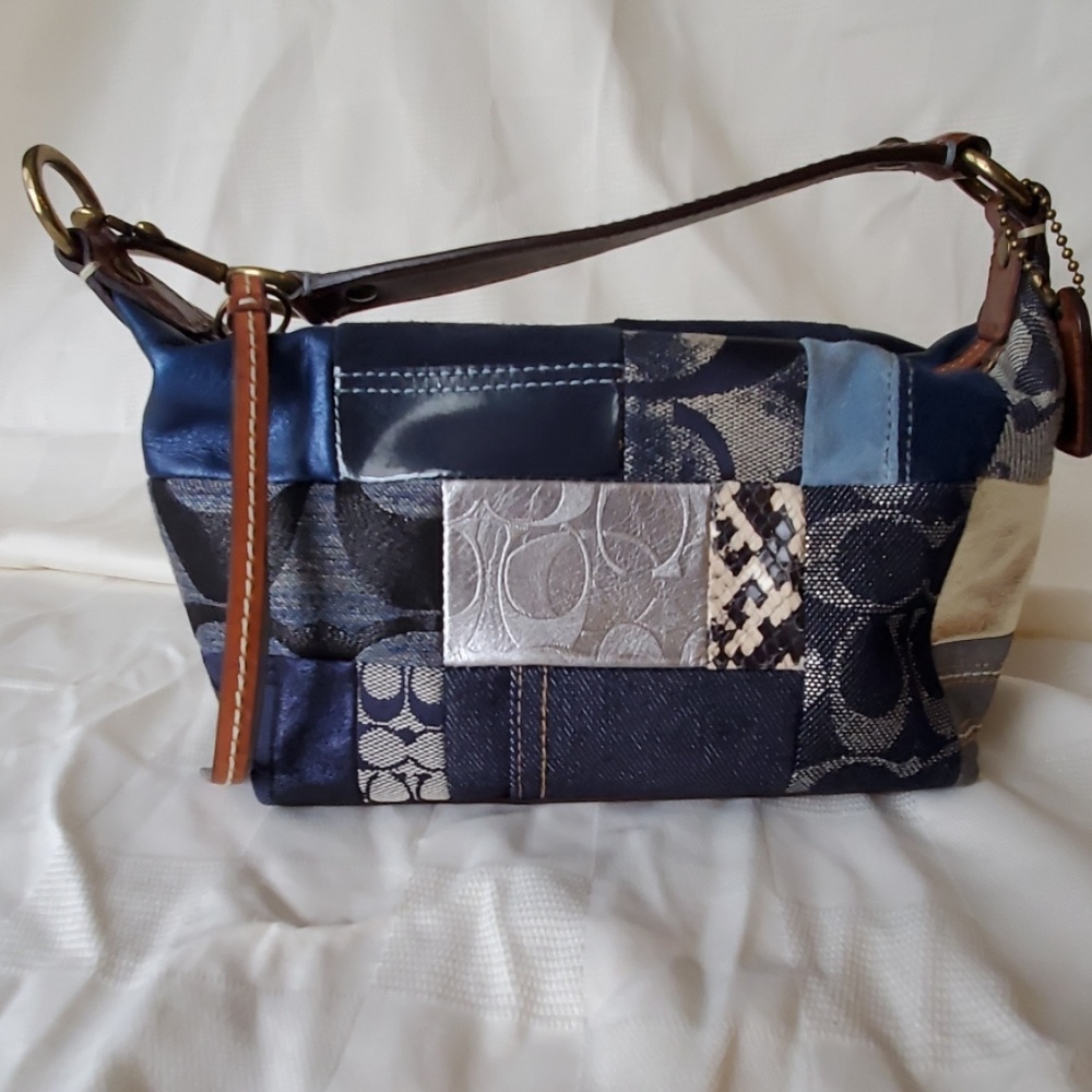 Coach Denim Patchwork Handbag. Style B063-40005.